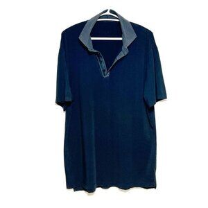 Lululemon Evolution Black Polo Shirt Mens Sz L